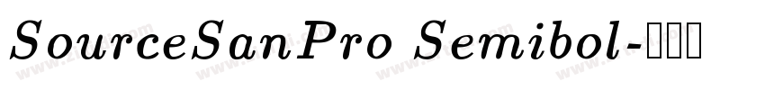 SourceSanPro Semibol字体转换